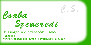 csaba szemeredi business card